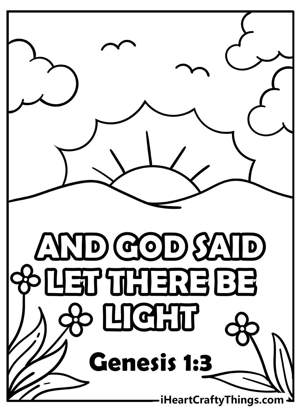 Bible Verse Coloring Original Sheet for children free download