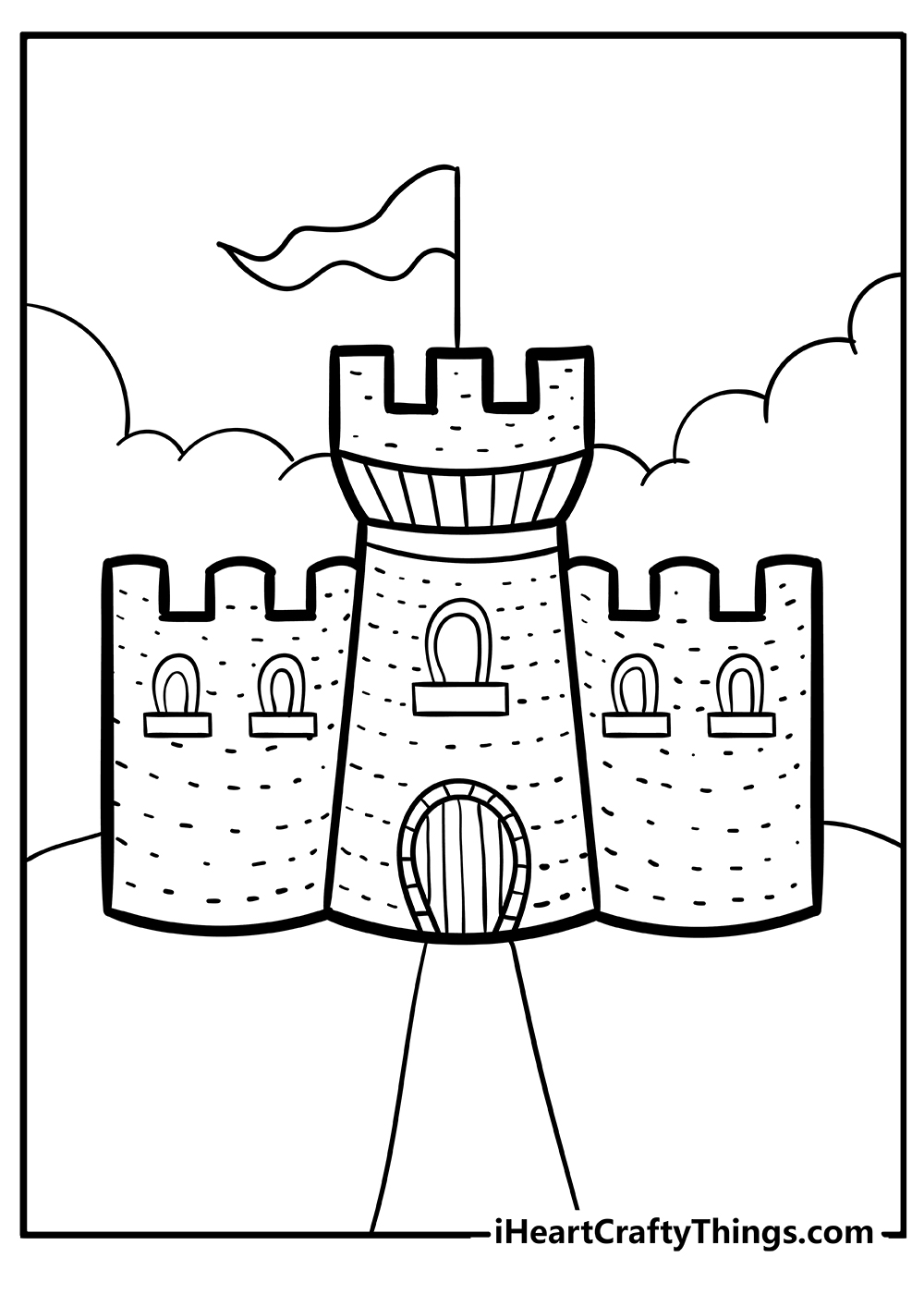 Castle Coloring Original Sheet for children free download