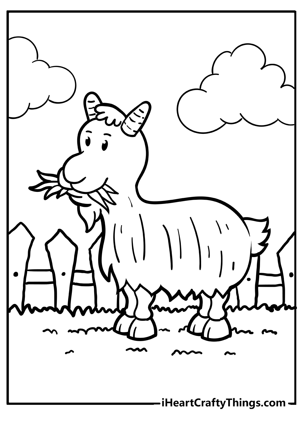 coloring pages kid farm animal