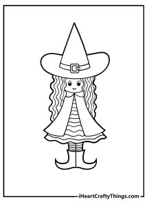 Witch Coloring Pages (100% Free Printables)