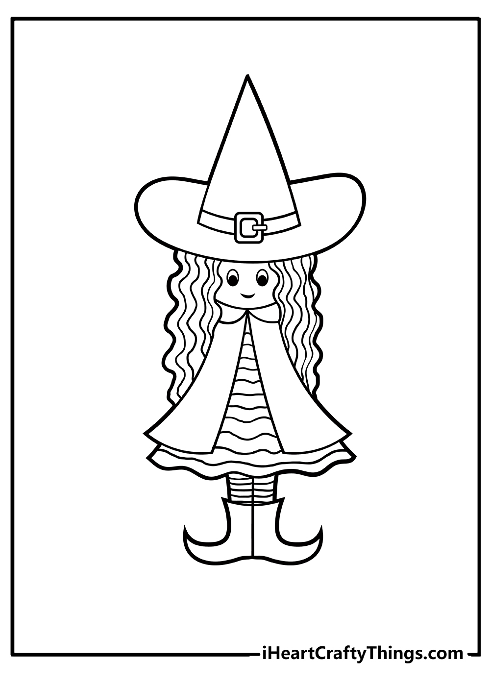 Anime witch coloring pages