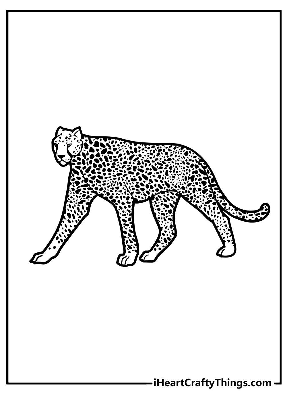 Cheetah Coloring Pages free pdf download