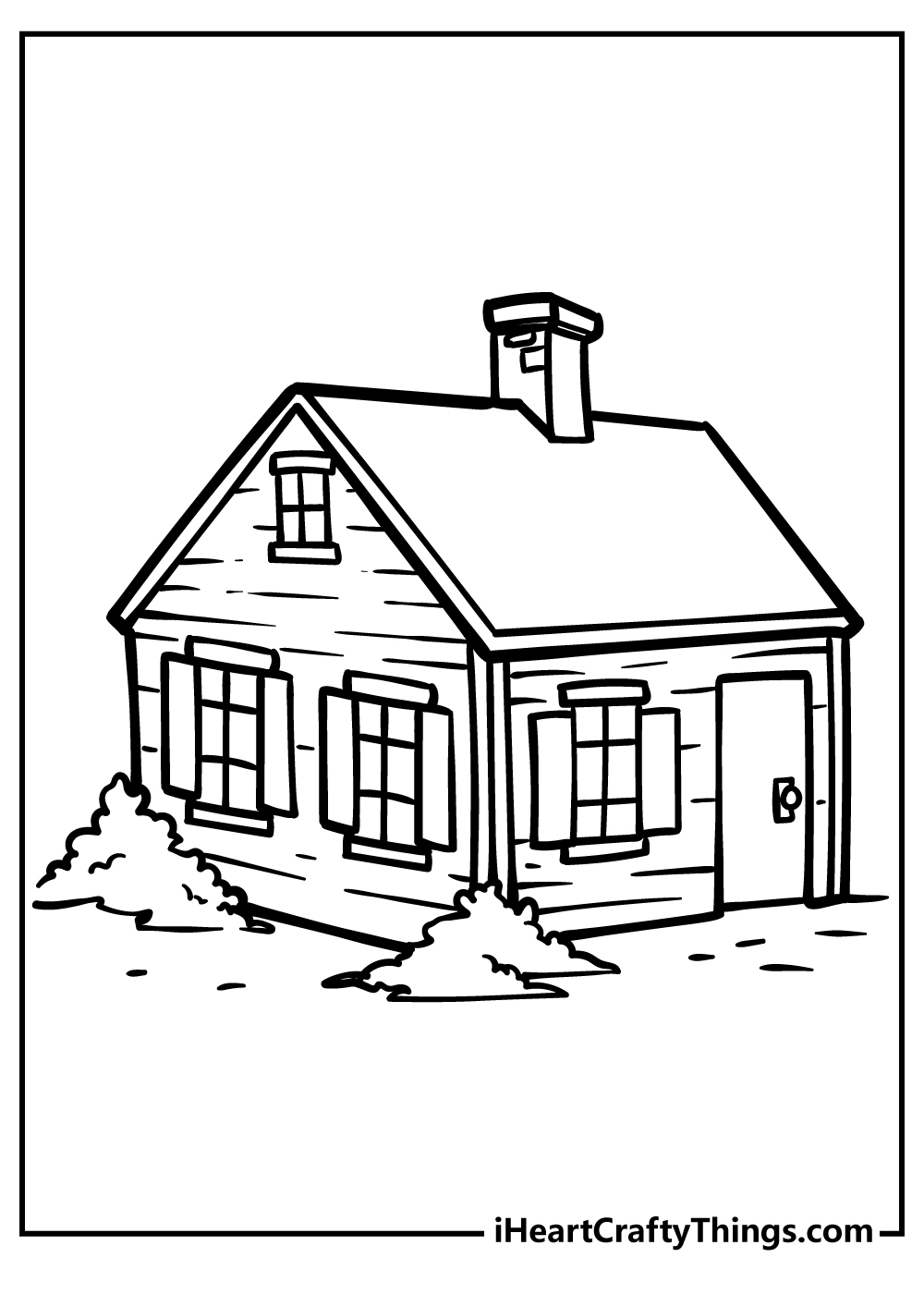 House coloring pages free printable