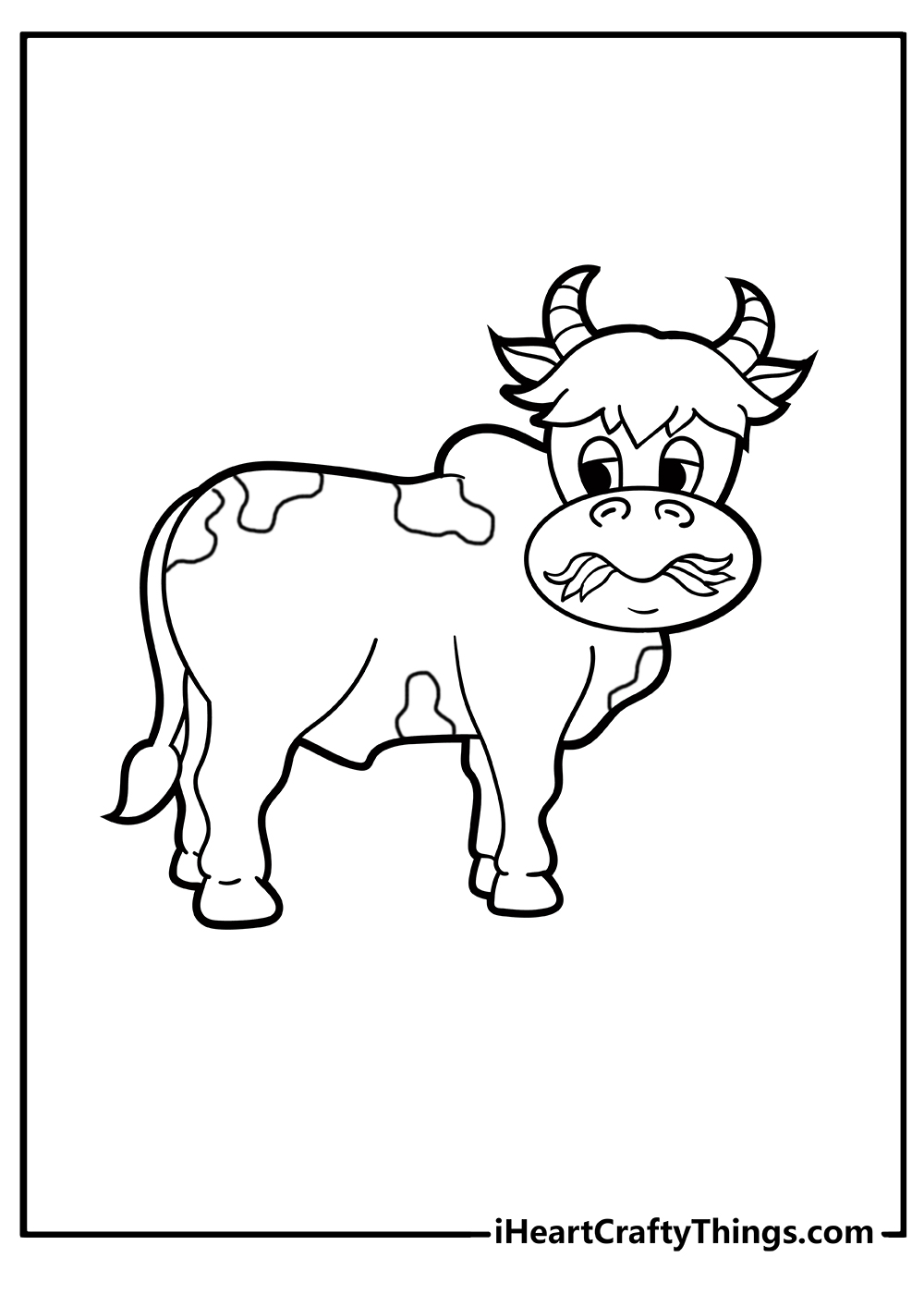 Cow Coloring book free printable