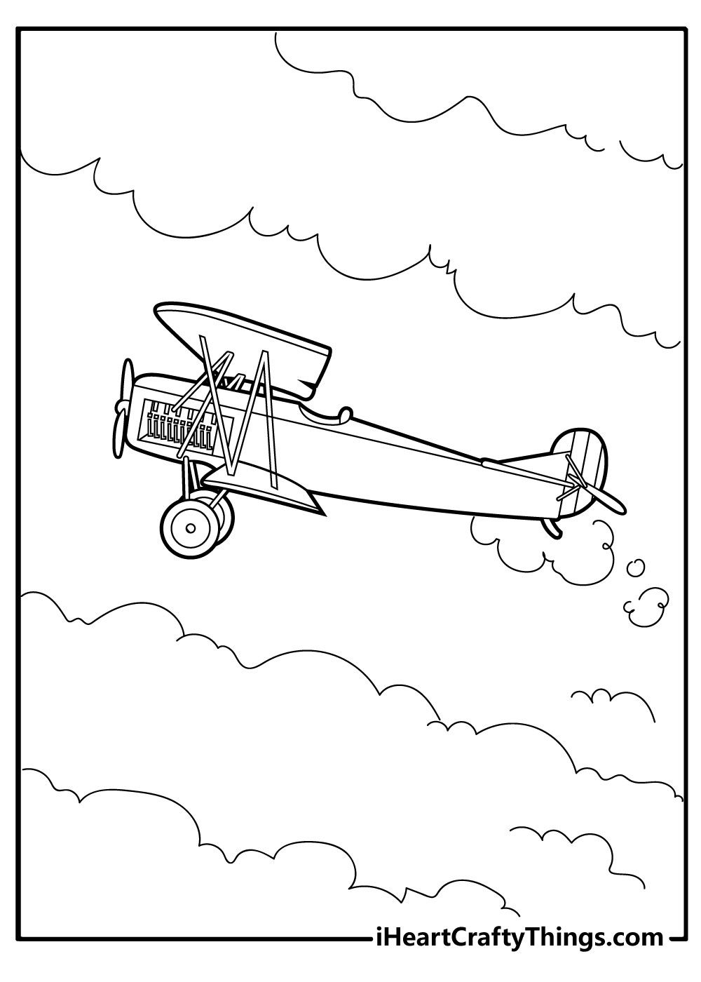 toddlers Airplane Coloring Pages free printable
