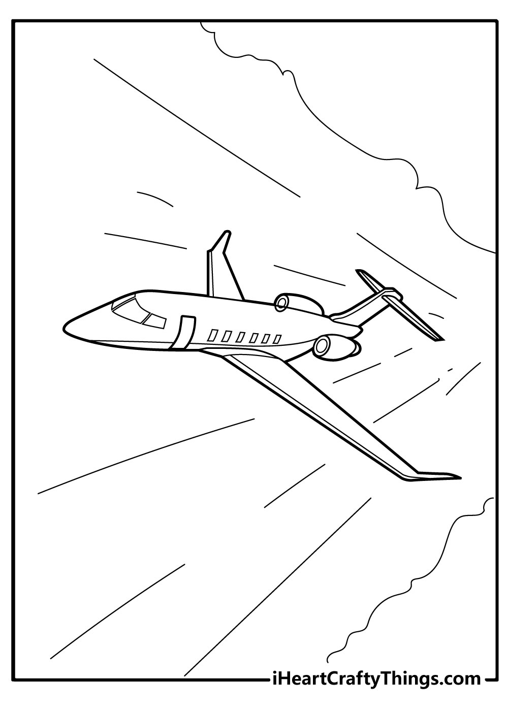 jet coloring page