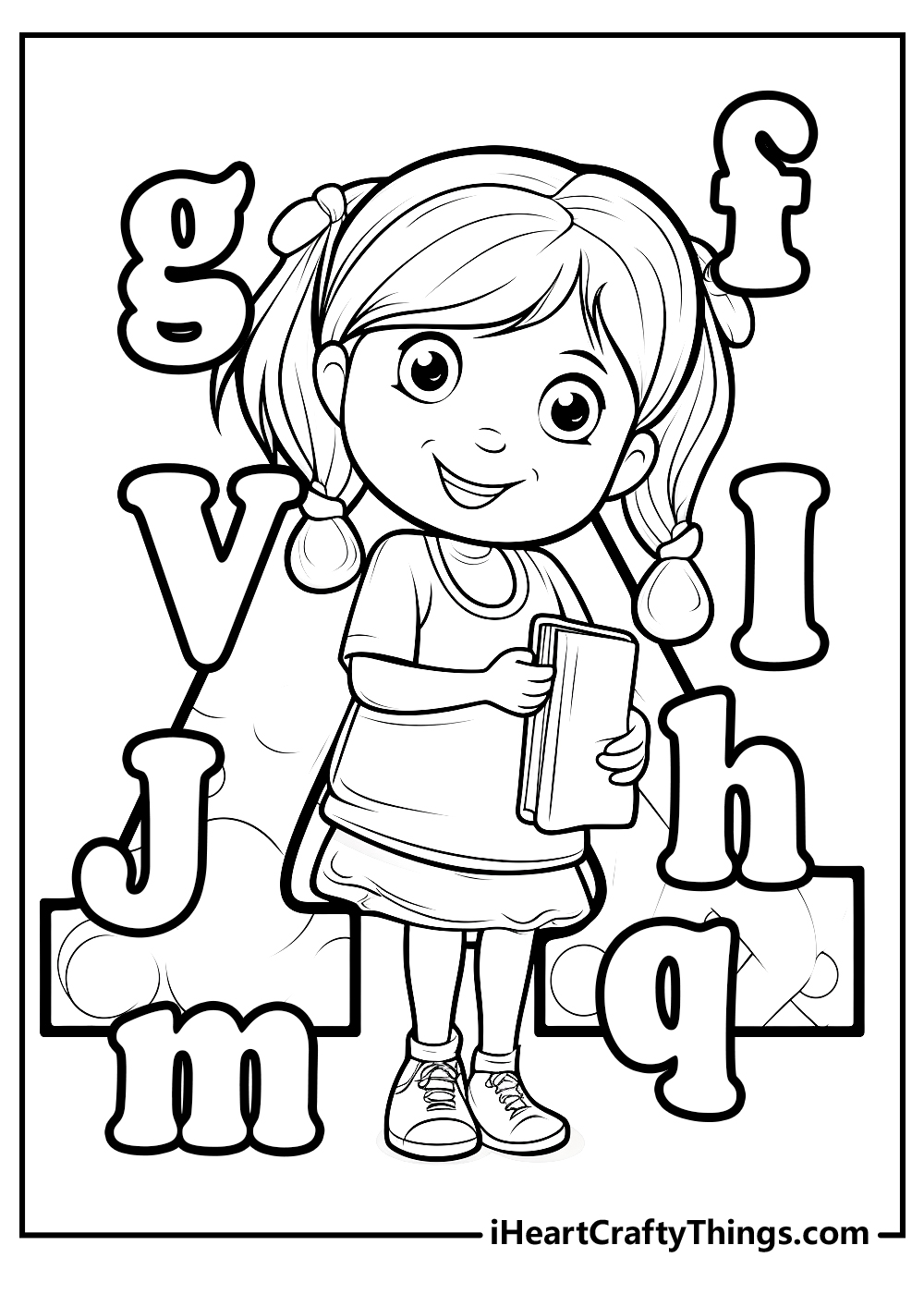 alphabet coloring printable for kids
