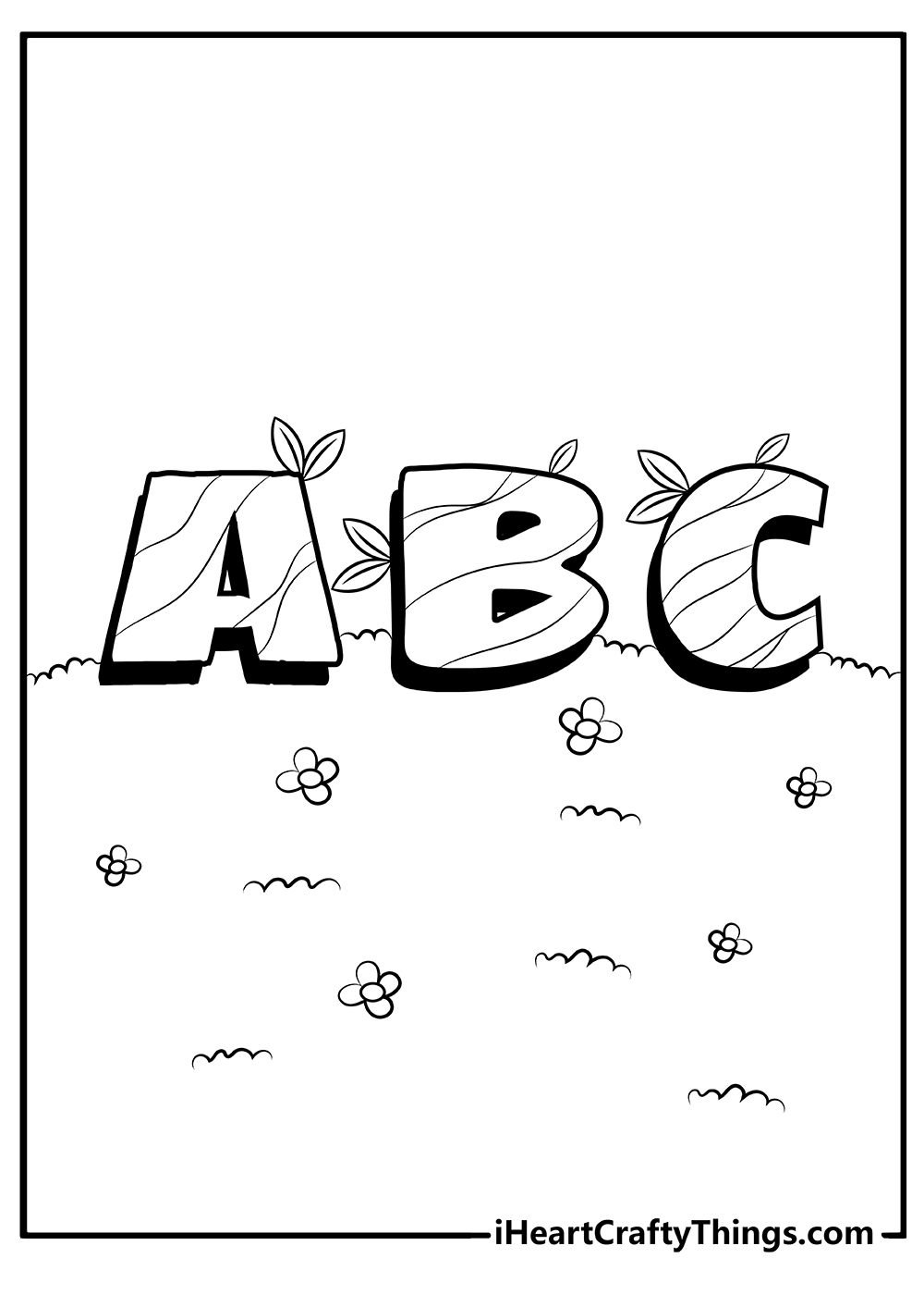 Alphabet Coloring Pages A B C free printable