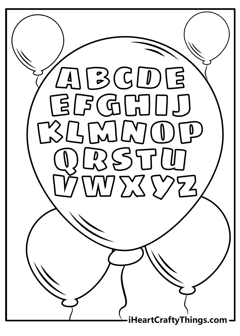 Alphabet Coloring Pages for prescholers free download