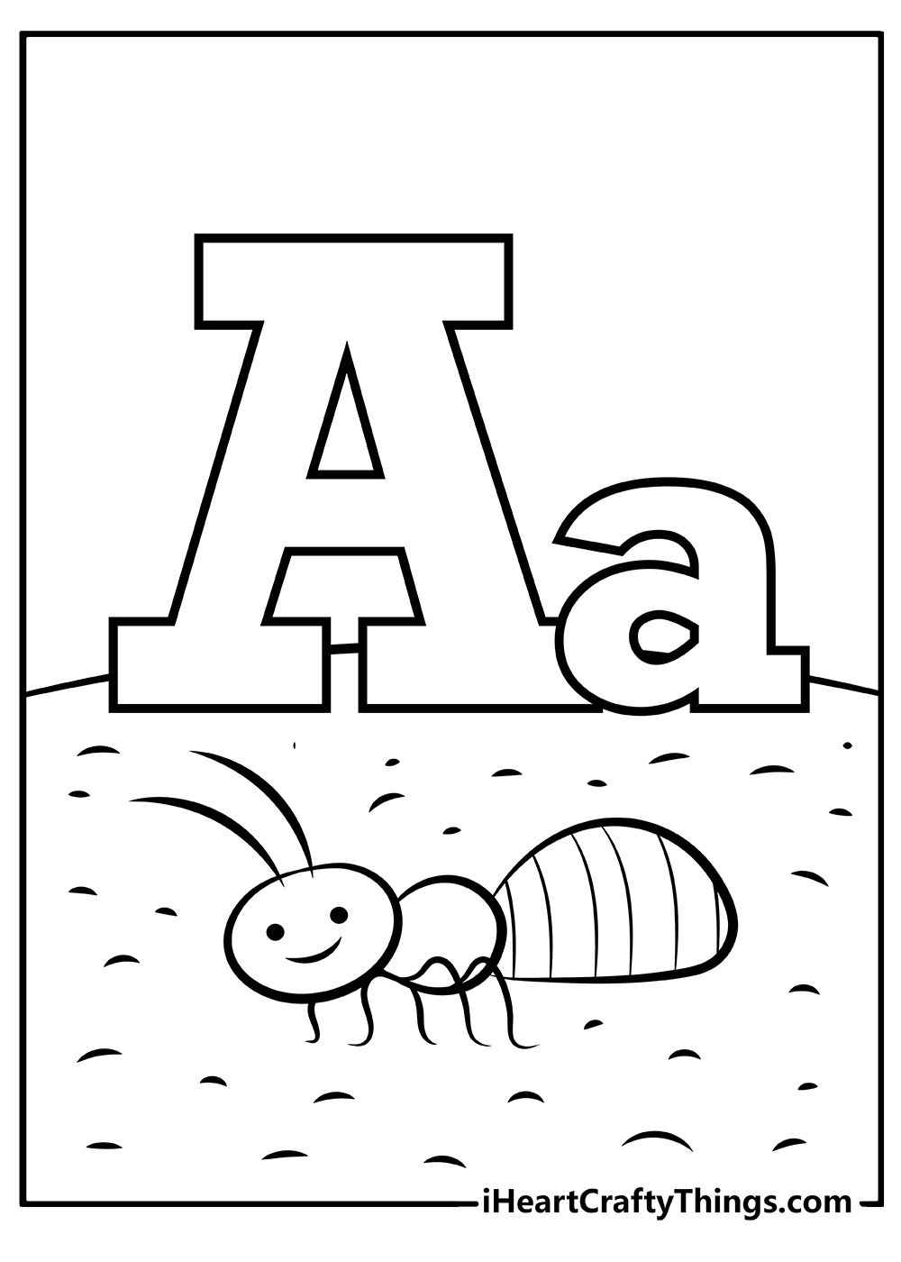 easy Alphabet Coloring Pages free printable