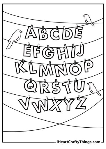 Alphabet Coloring Pages free printable