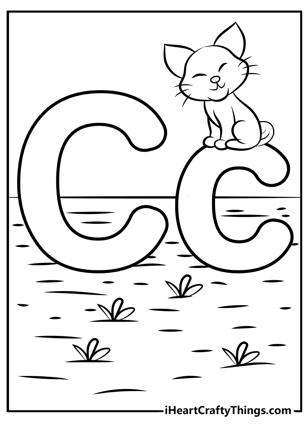 Alphabet Coloring Pages letter C free printable