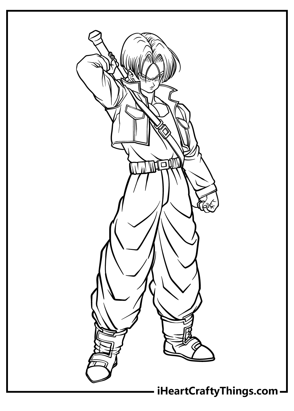 Anime Character Coloring Pages 24187762 Vector Art at Vecteezy