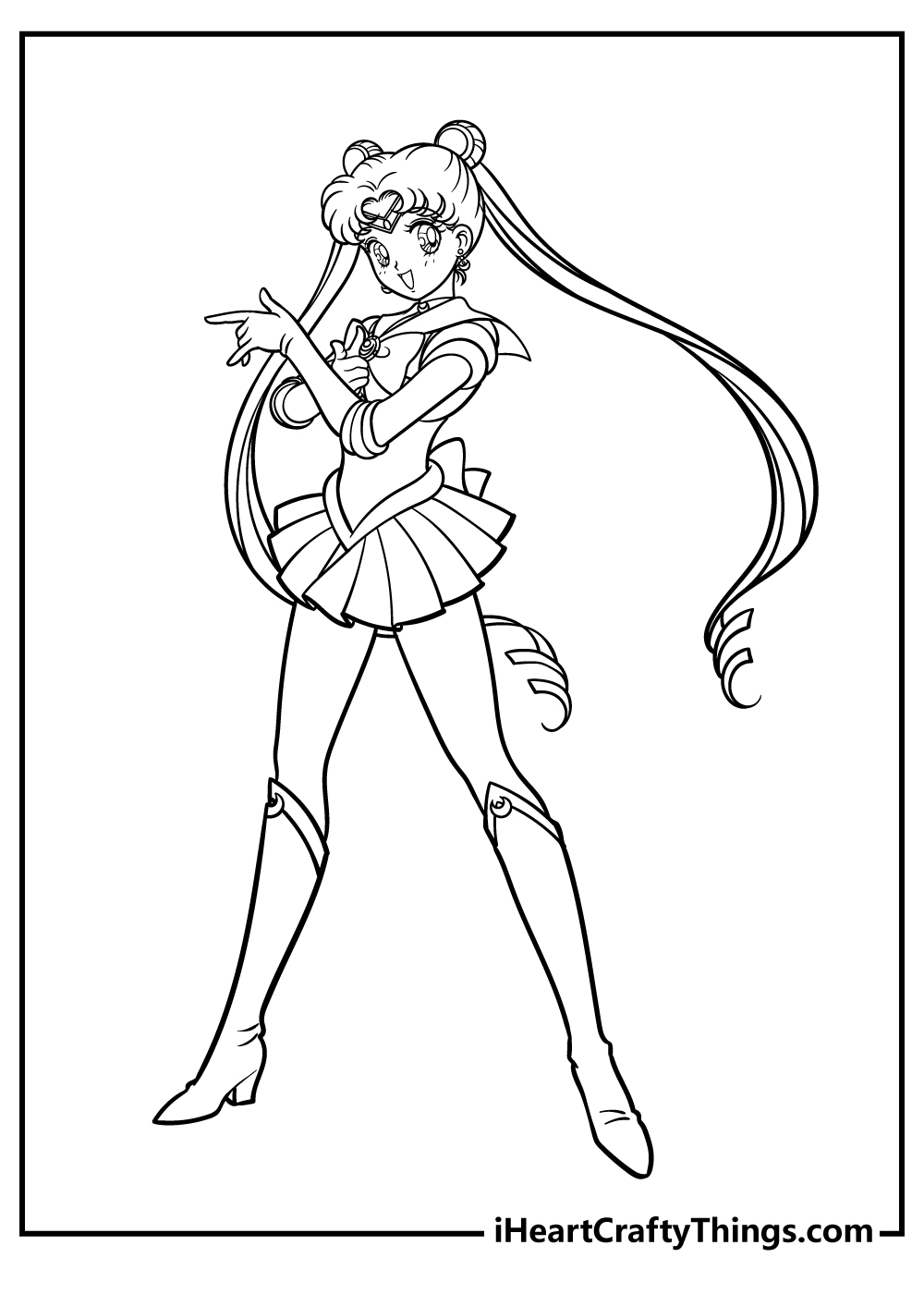 female Anime Coloring Pages free printable