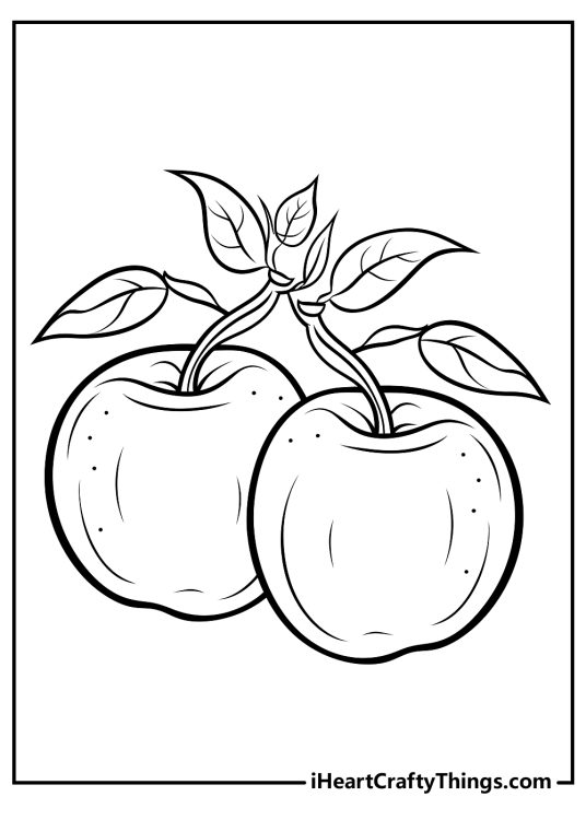 Apple Coloring Pages (100% Free Printables)