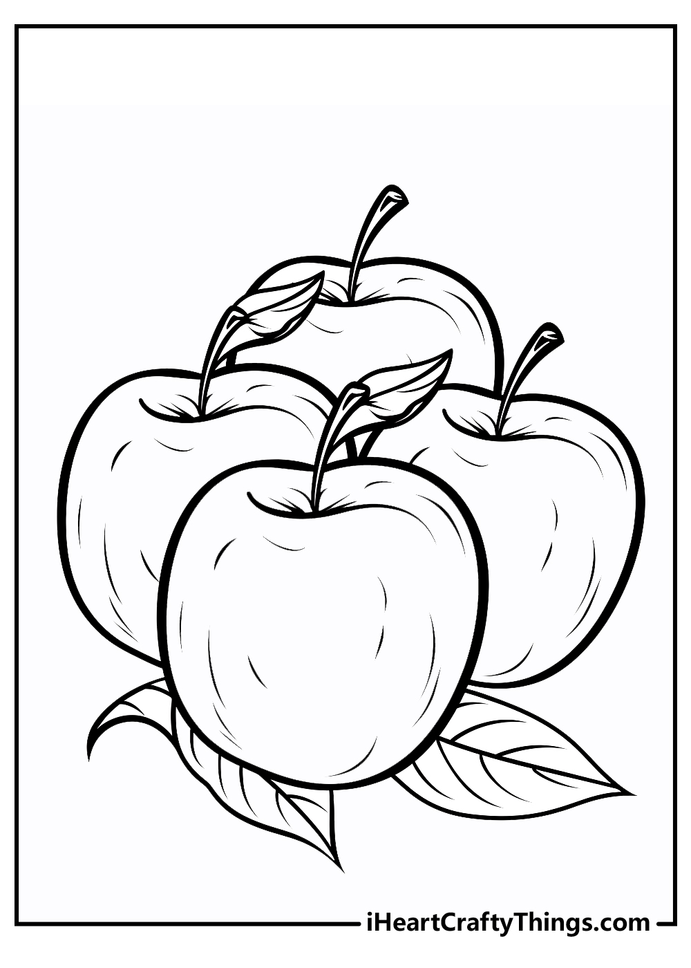 apple coloring printable