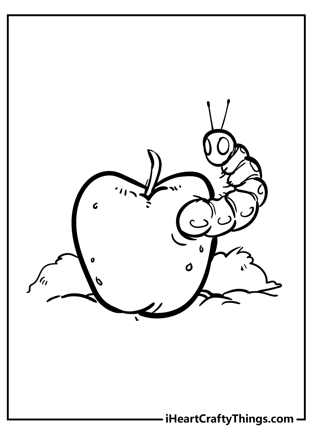 Apple Coloring Pages free printable for kids