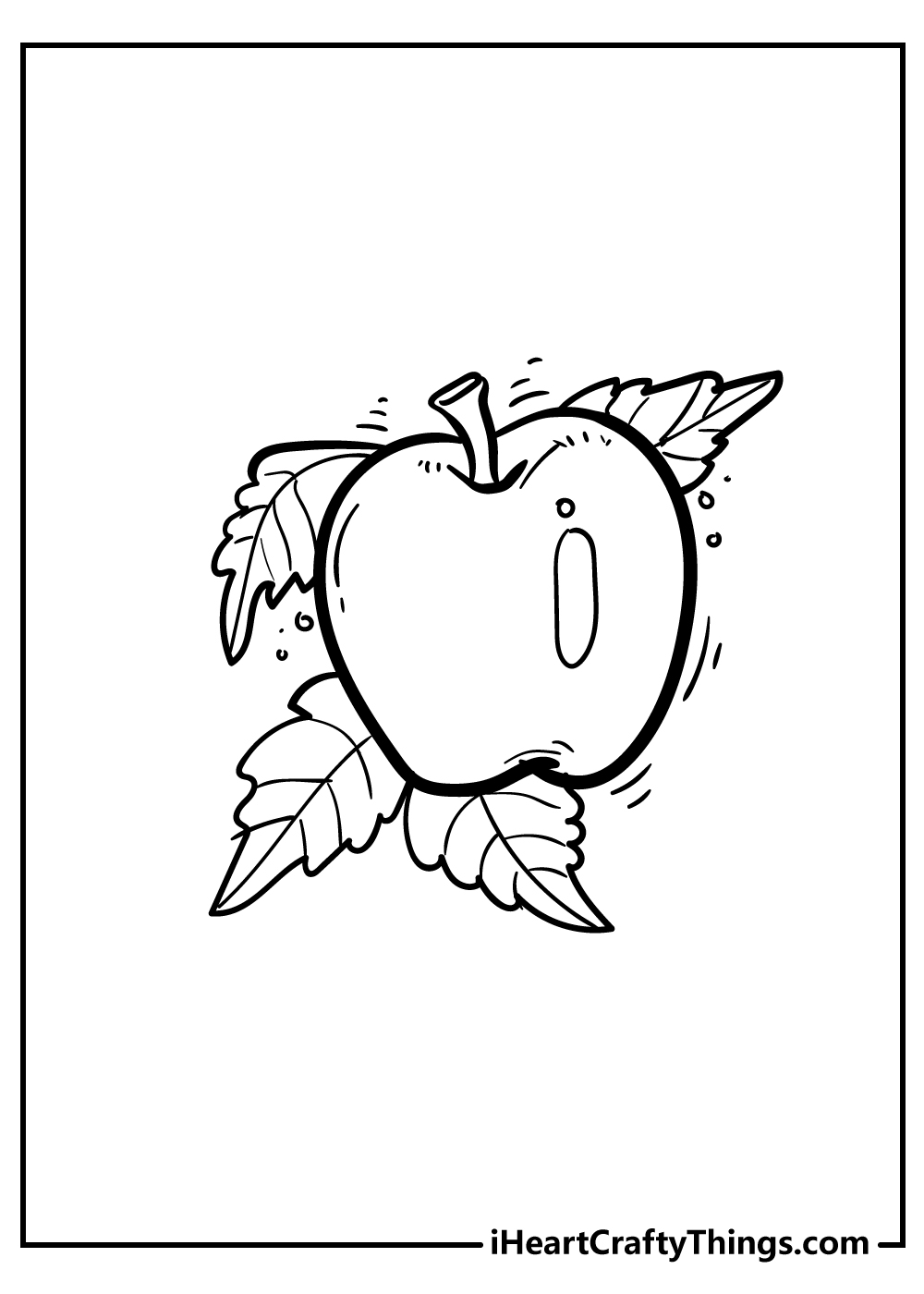 Apple Coloring Pages free download for preschoolers