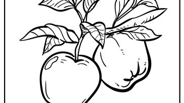 Apple Coloring Pages free printable