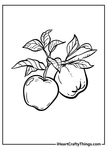 Apple Coloring Pages free printable