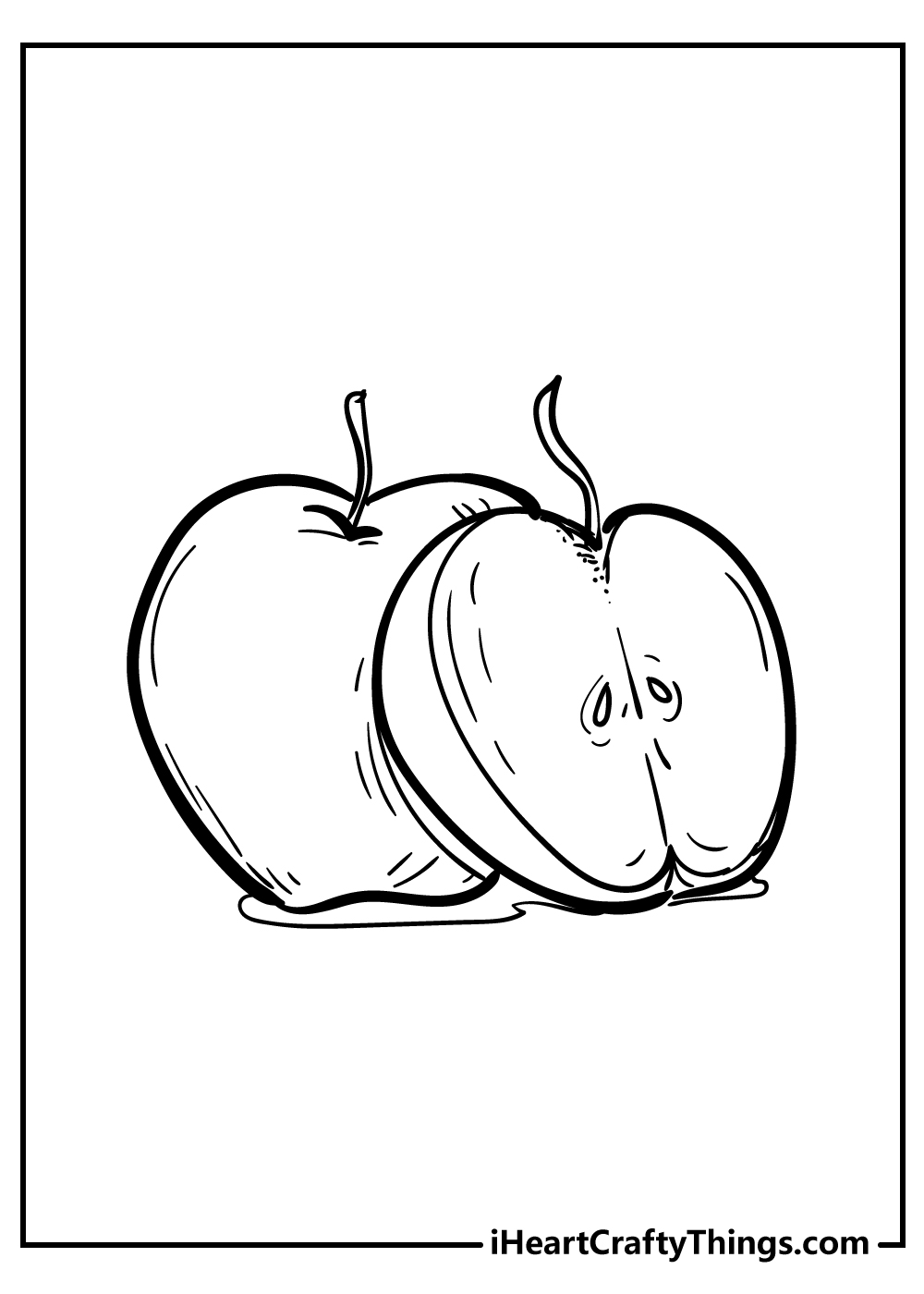 Apple Coloring book free printable