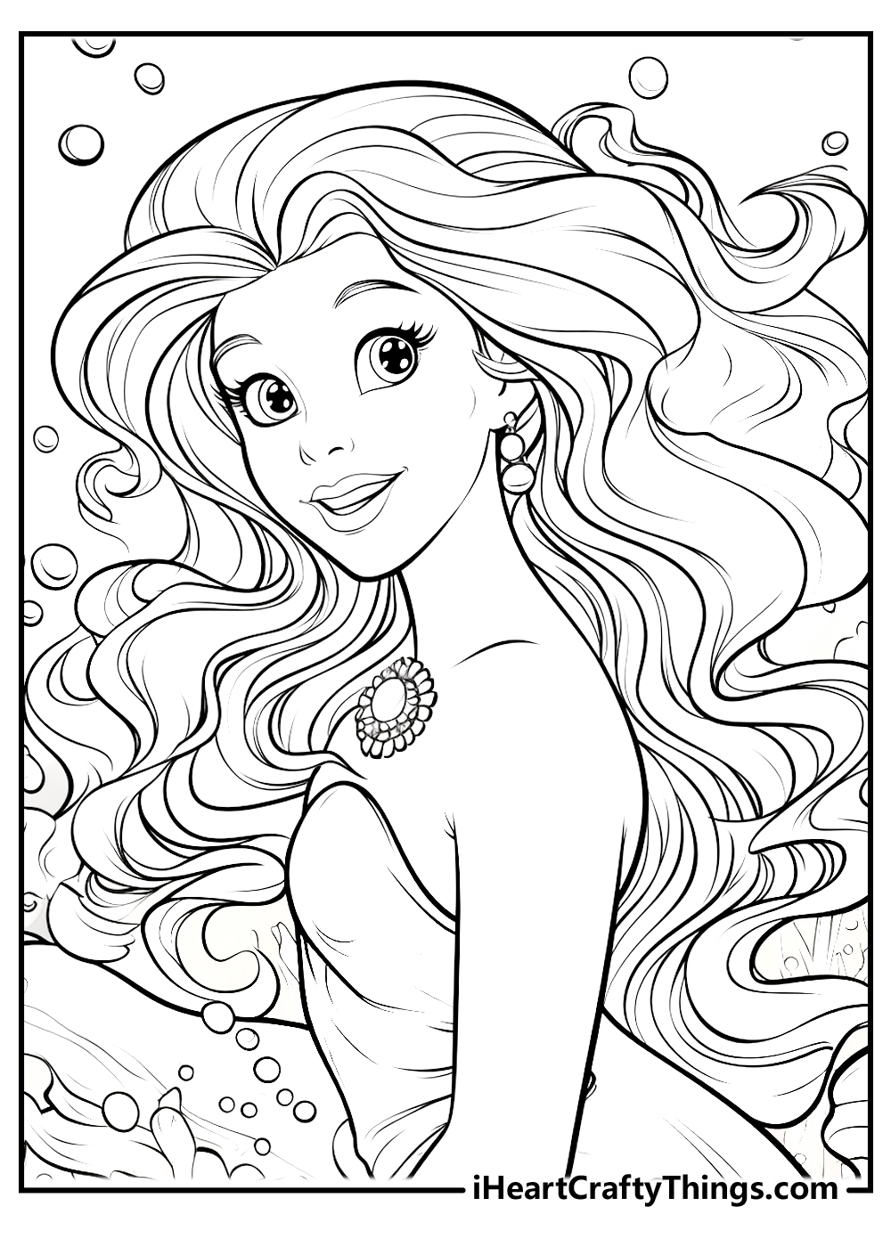 princess ariel coloring pages happy birthday