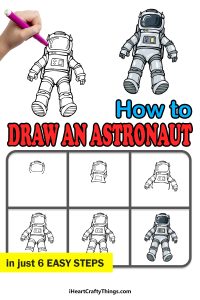 Astronaut Drawing - How To Draw An Astronaut Step By Step