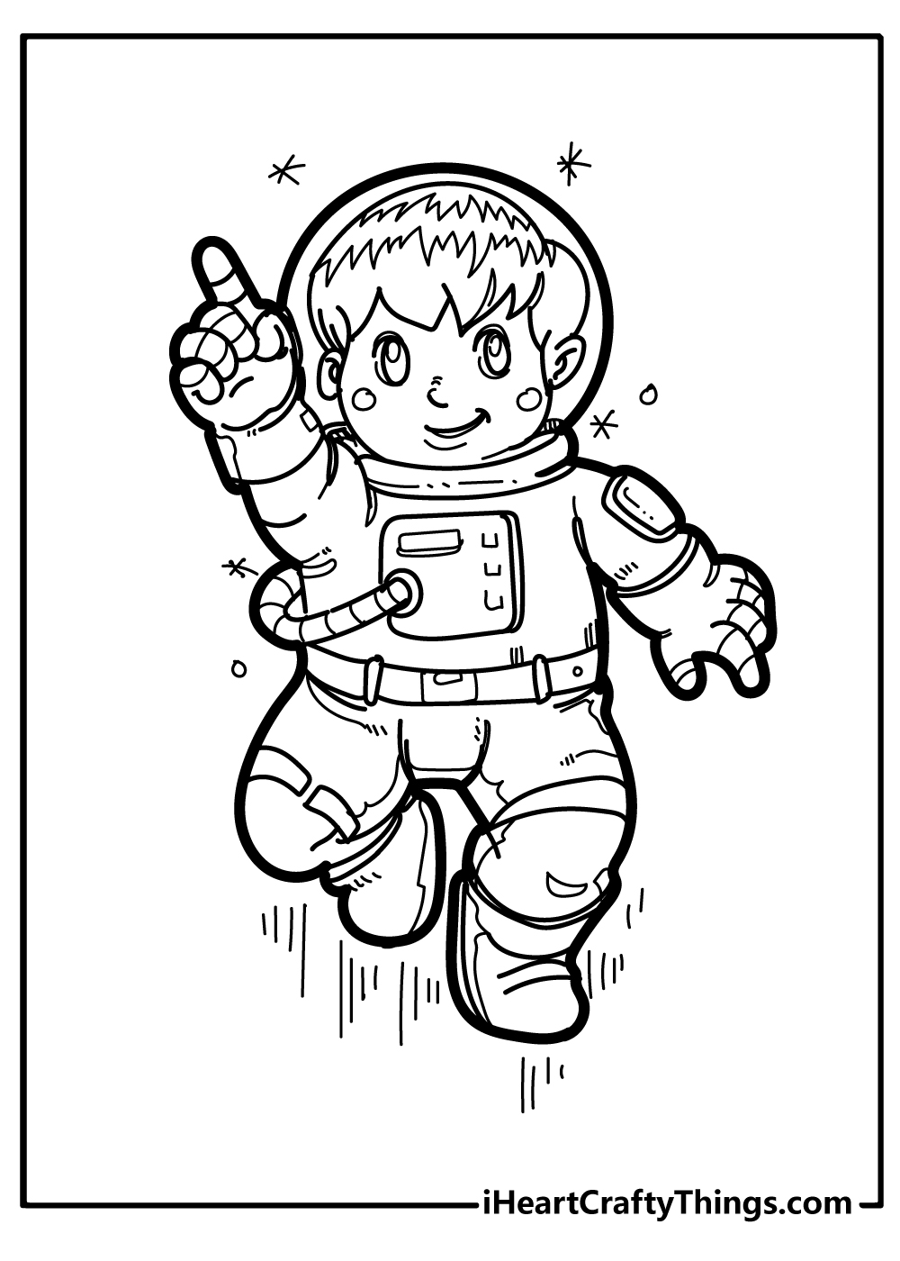 Astronaut Coloring Pages for preschoolers free printable