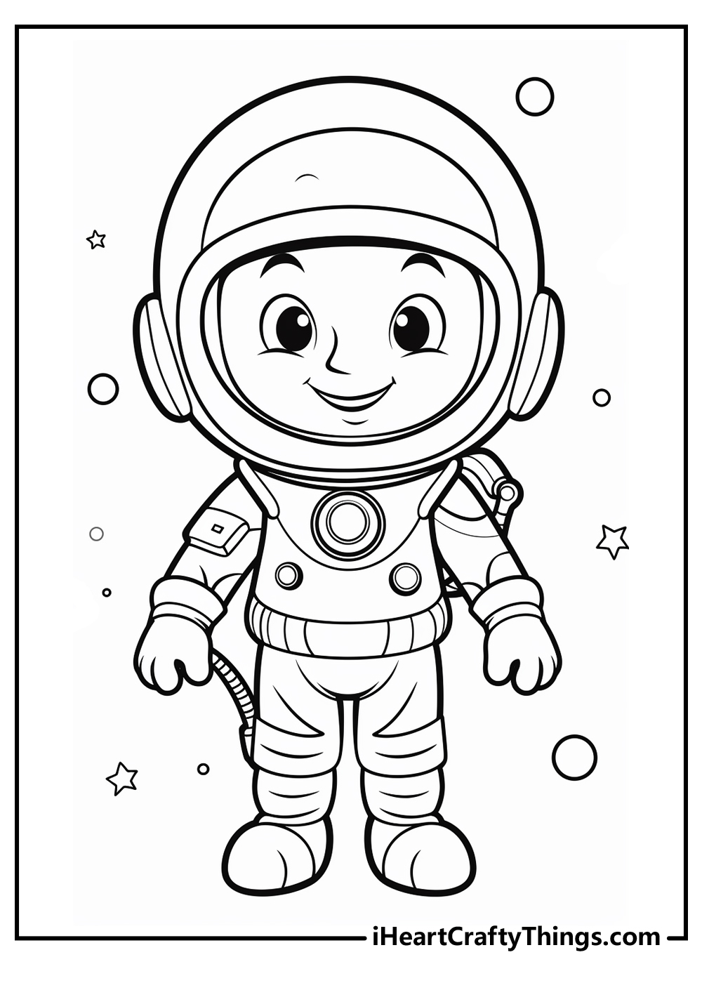 little astronaut coloring printable