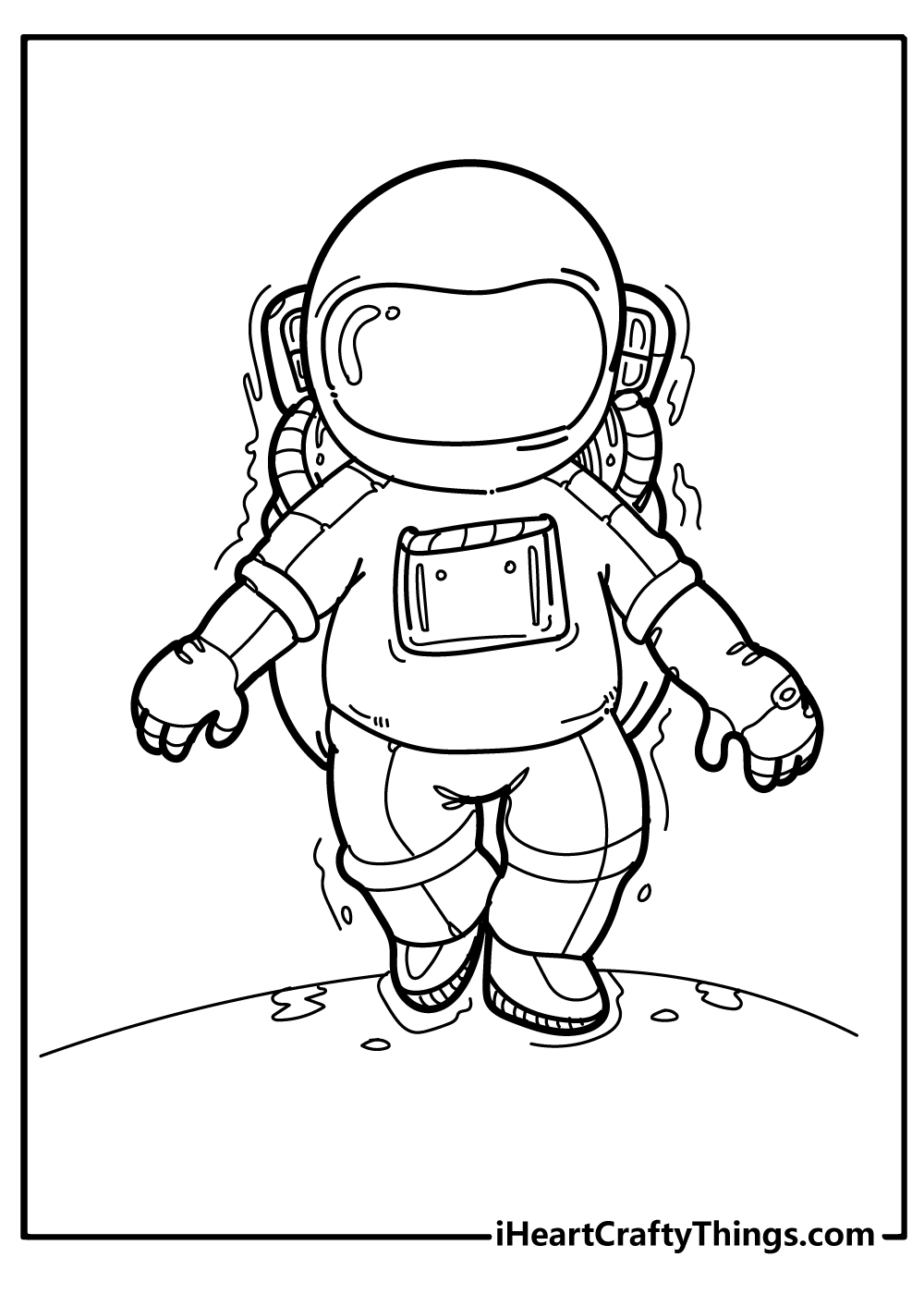 Astronaut Coloring Book for kids free printable