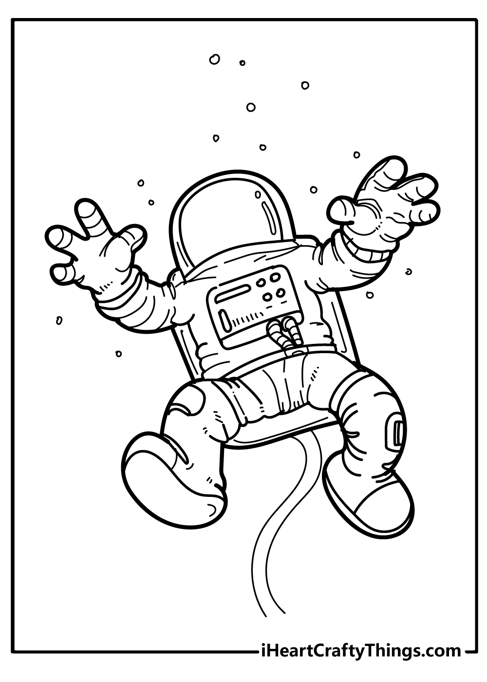Astronaut Coloring Sheet for children free download