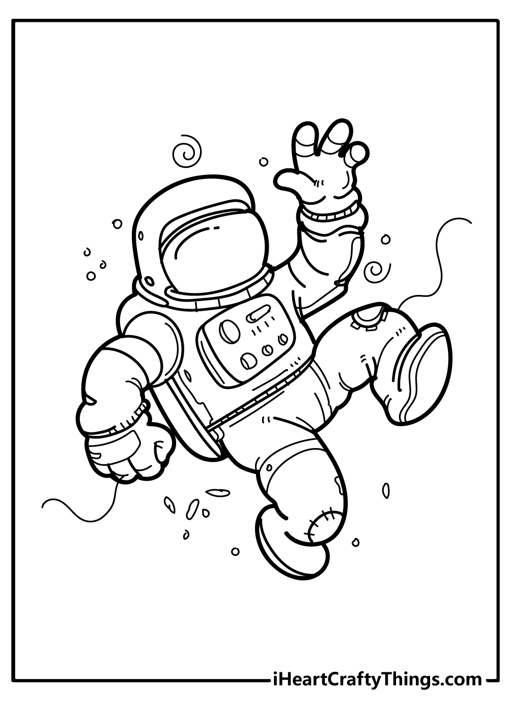 Astronaut Coloring Original Sheet for children free download