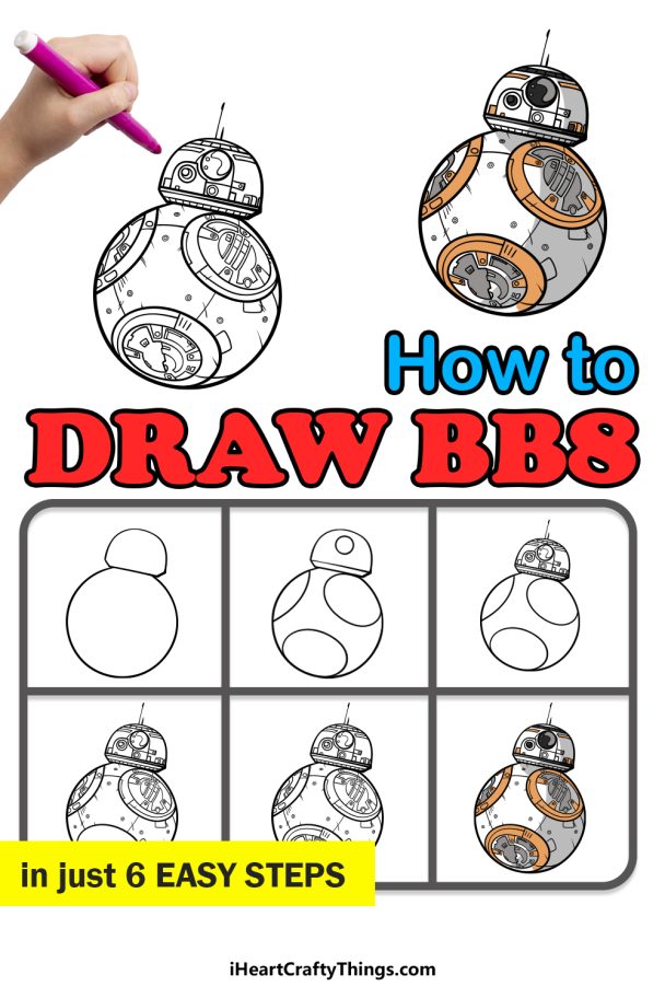 BB8 Drawing How To Draw BB8 Step By Step