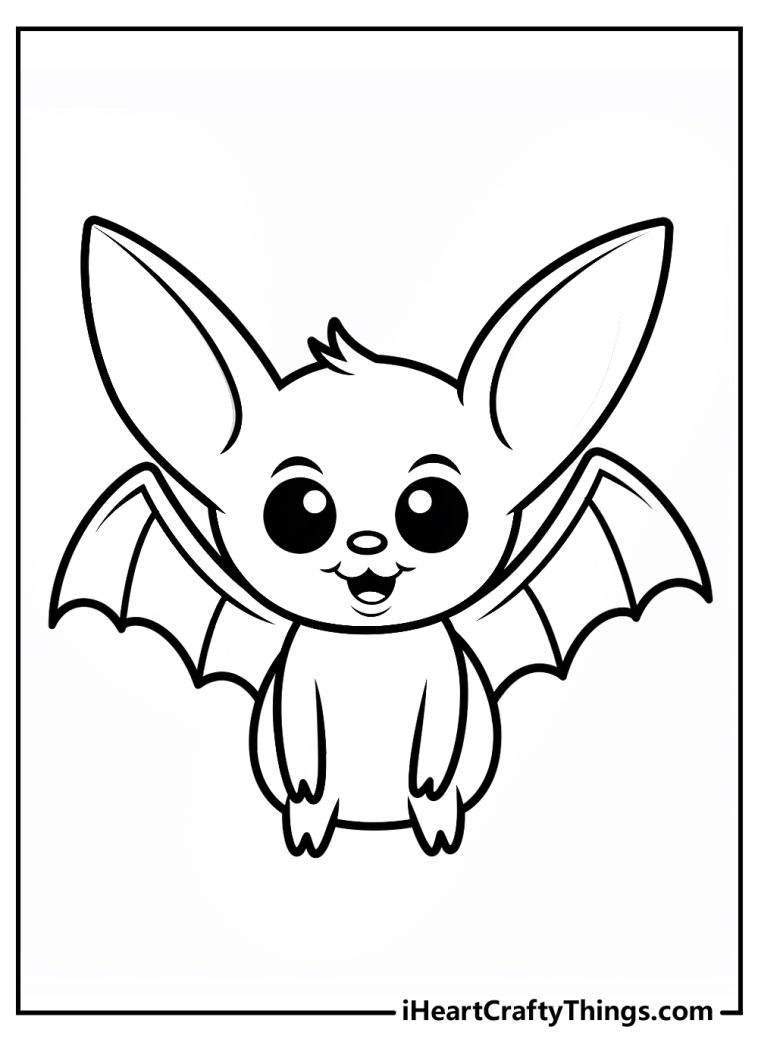 Bat Coloring Pages (100% Free Printables)