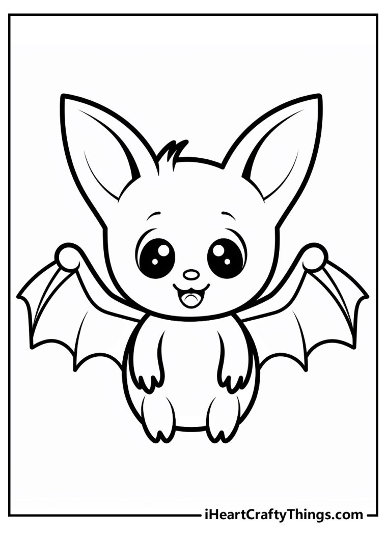 Bat Coloring Pages (100% Free Printables)