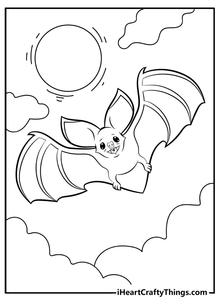 Bat Coloring Pages (100% Free Printables)