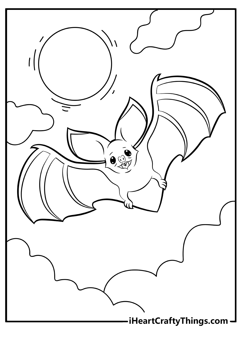 bat coloring page