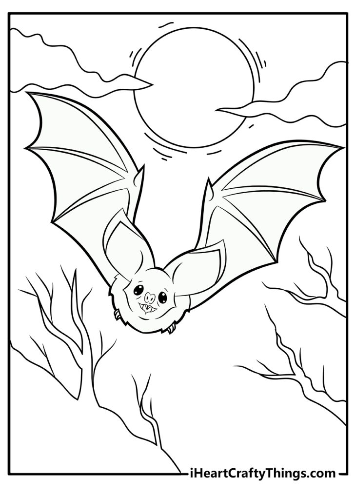 Bat Coloring Pages (100% Free Printables)