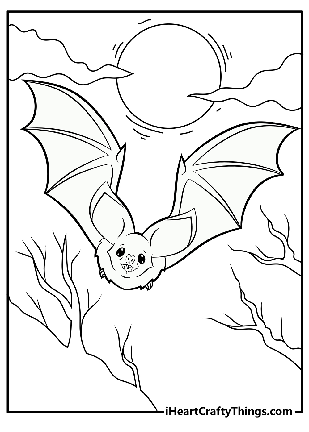 Bat Coloring Pages for preschoolers