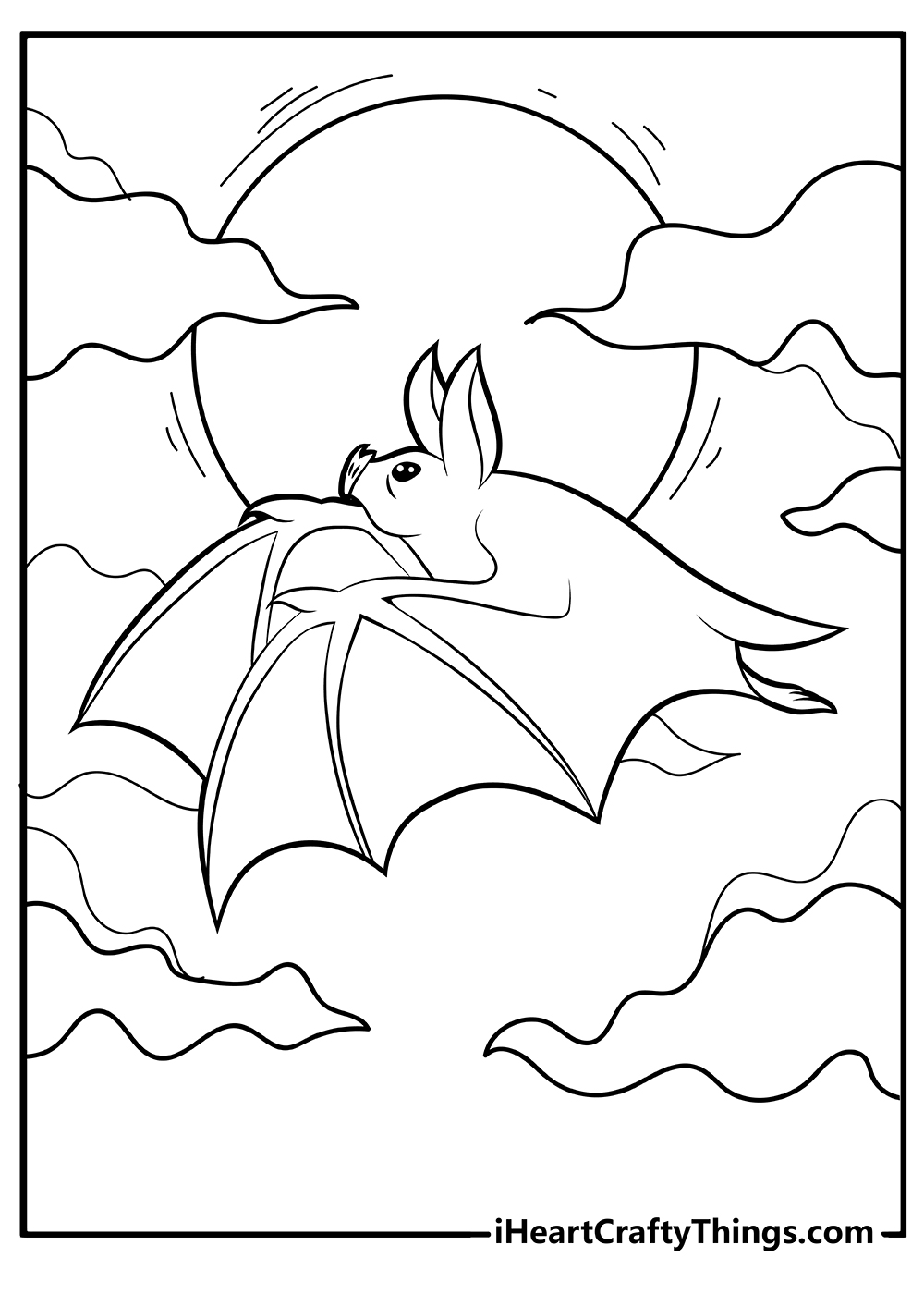 cartoon Bat Coloring Pages free printable