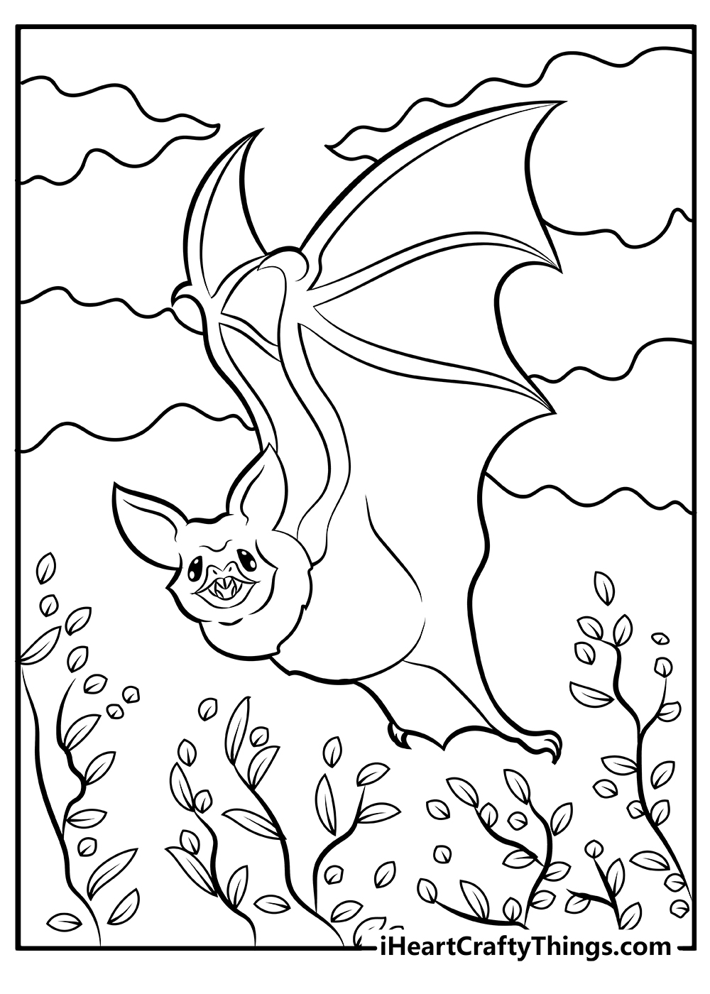 Halloween Bat Coloring Pages free download pdf