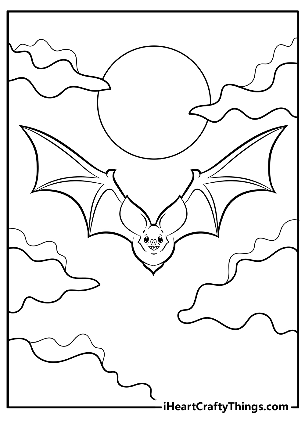 detailed Bat Coloring Pages free pdf download