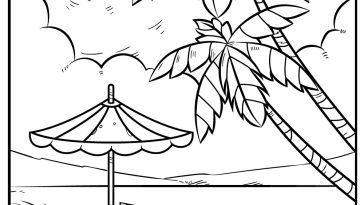 Beach Coloring Pages free printable