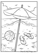 Beach Coloring Pages (100% Free Printables)