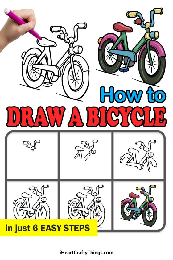 Bicycle Drawing - How To Draw A Bicycle Step By Step