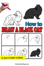 Black Cat Drawing - How To Draw A Black Cat Step By Step