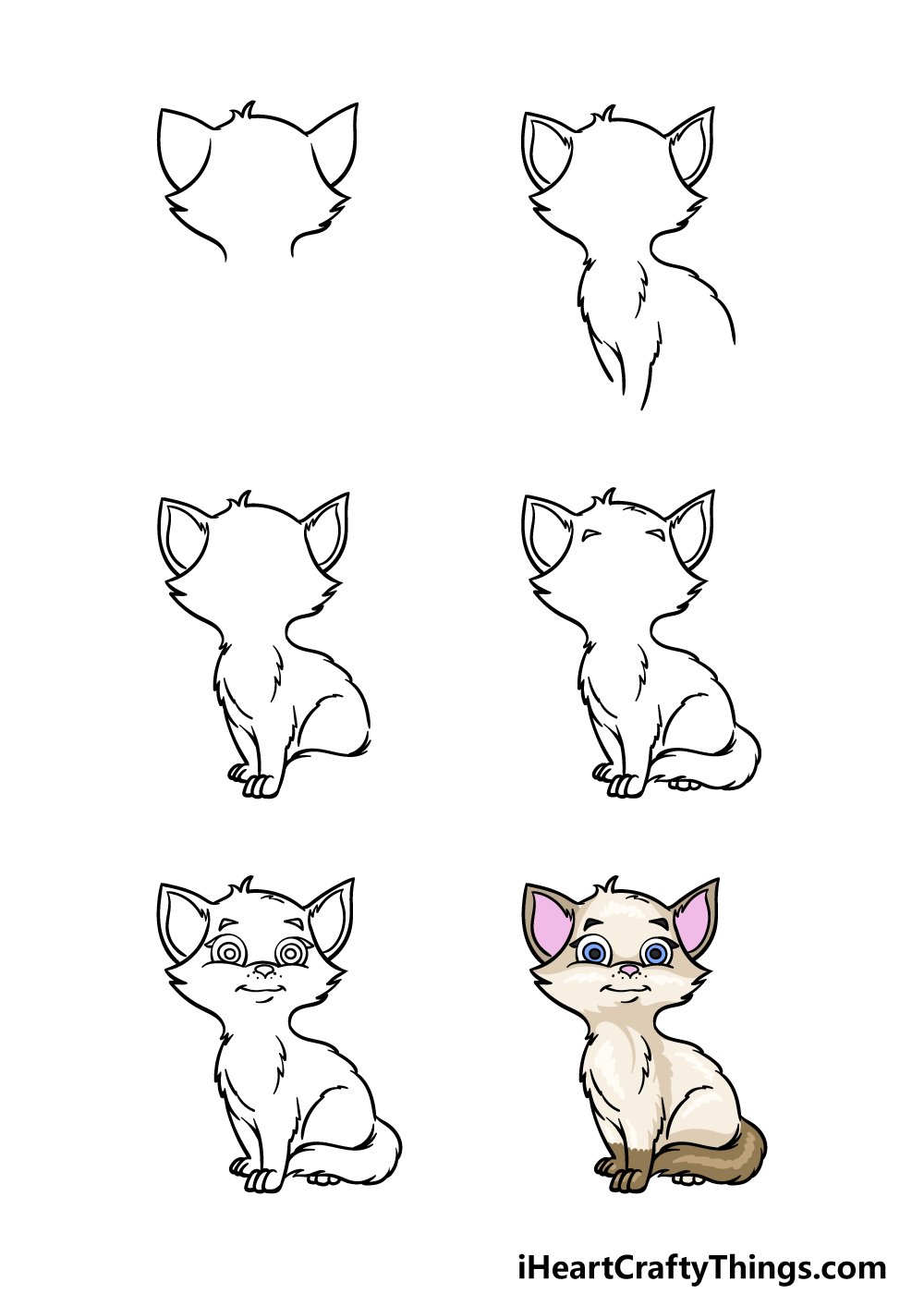 How To Draw A Anime Cat Step By Step