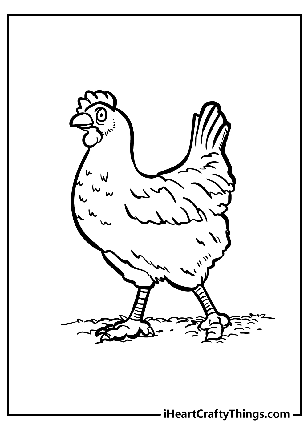 cow and chicken coloring pages