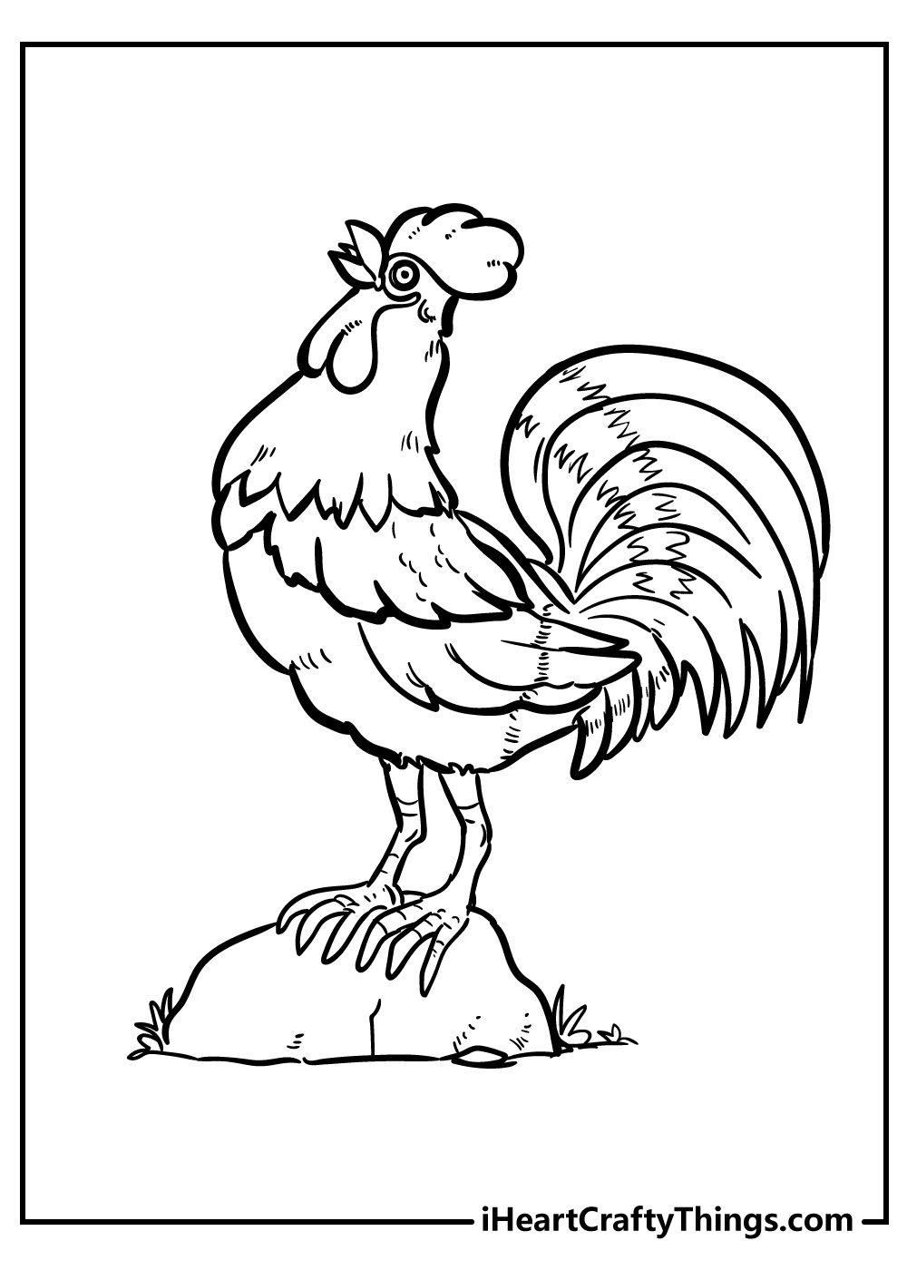 cooked chicken coloring pages