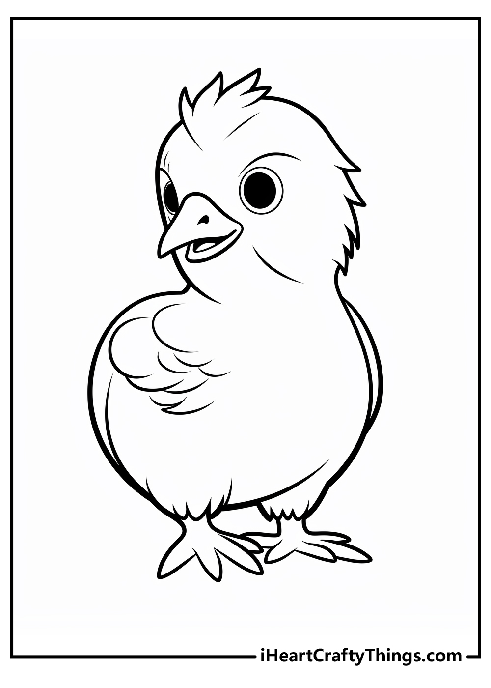 chicken coloring printable for kids